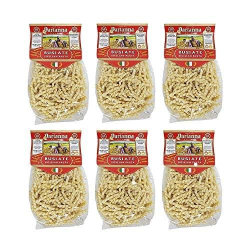 image:imagePartanna Busiate Sicilian Artisanal Pasta Classic Cut Bronze Cut Durum Wheat Semolina NONGMOSlow Dried Made in Italy 16 oz Pack of 6Busiate