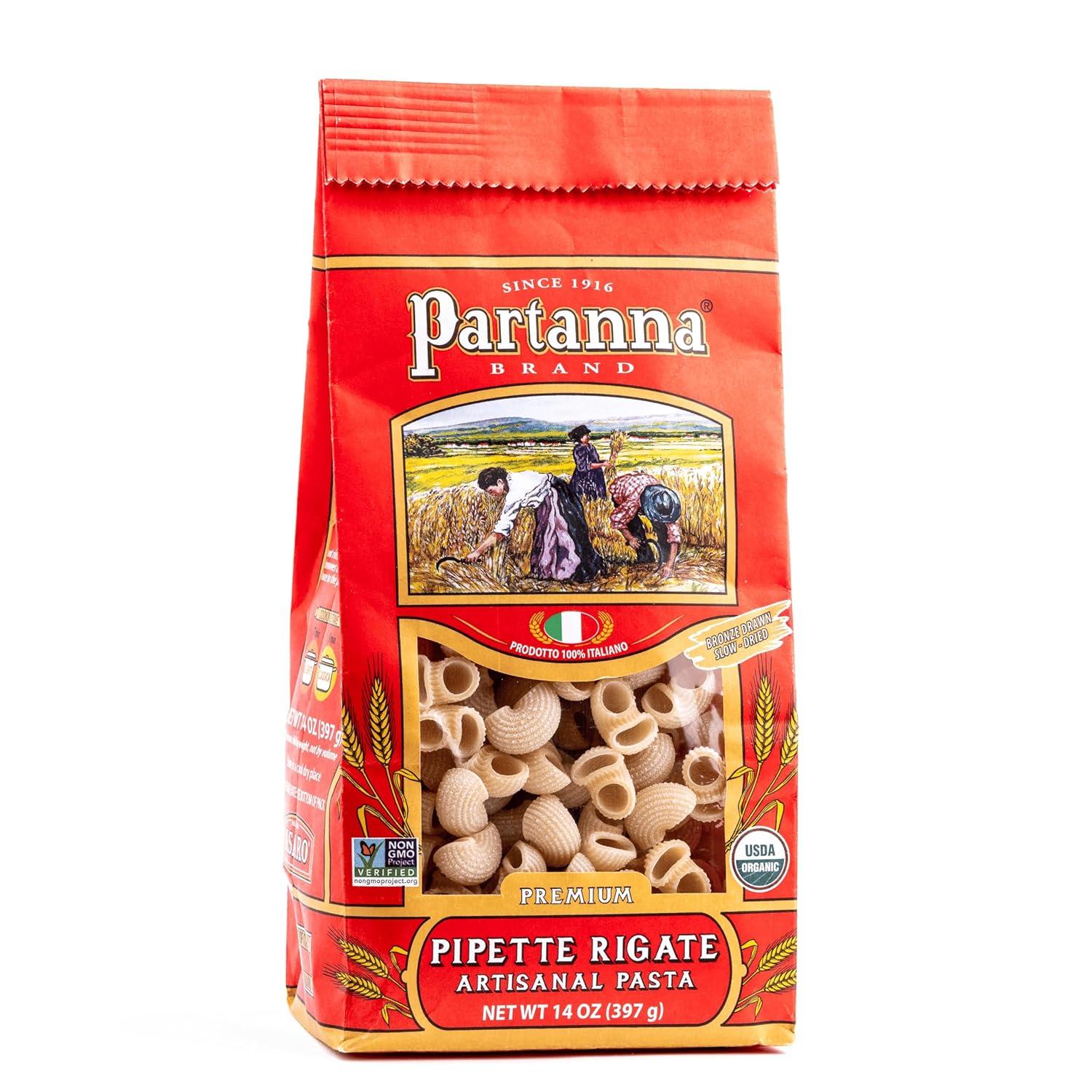 image:imagePartanna Busiate Sicilian Artisanal Pasta Classic Cut Bronze Cut Durum Wheat Semolina NONGMOSlow Dried Made in Italy 16 oz Pack of 6Pipette Rigatte