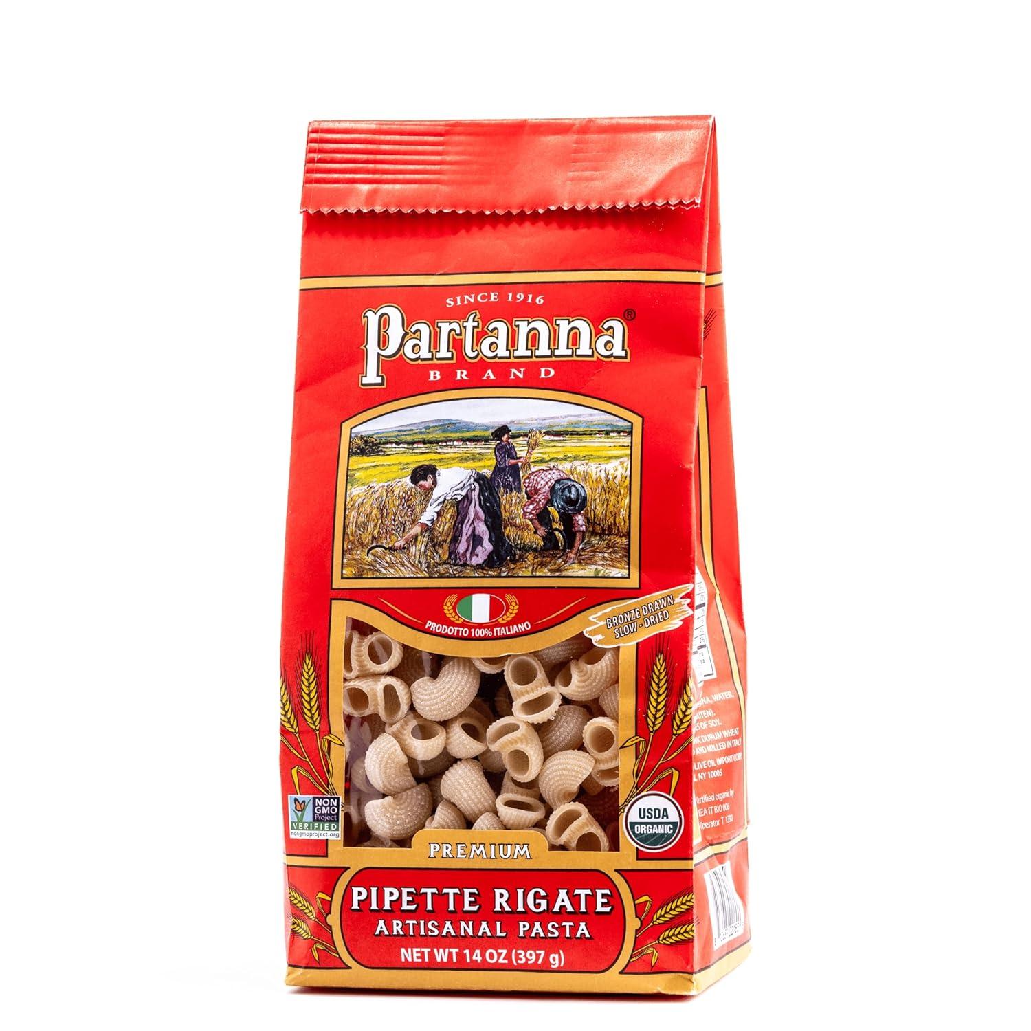 image:imagePartanna Busiate Sicilian Artisanal Pasta Classic Cut Bronze Cut Durum Wheat Semolina NONGMOSlow Dried Made in Italy 16 oz Pack of 6Pipette Rigatte