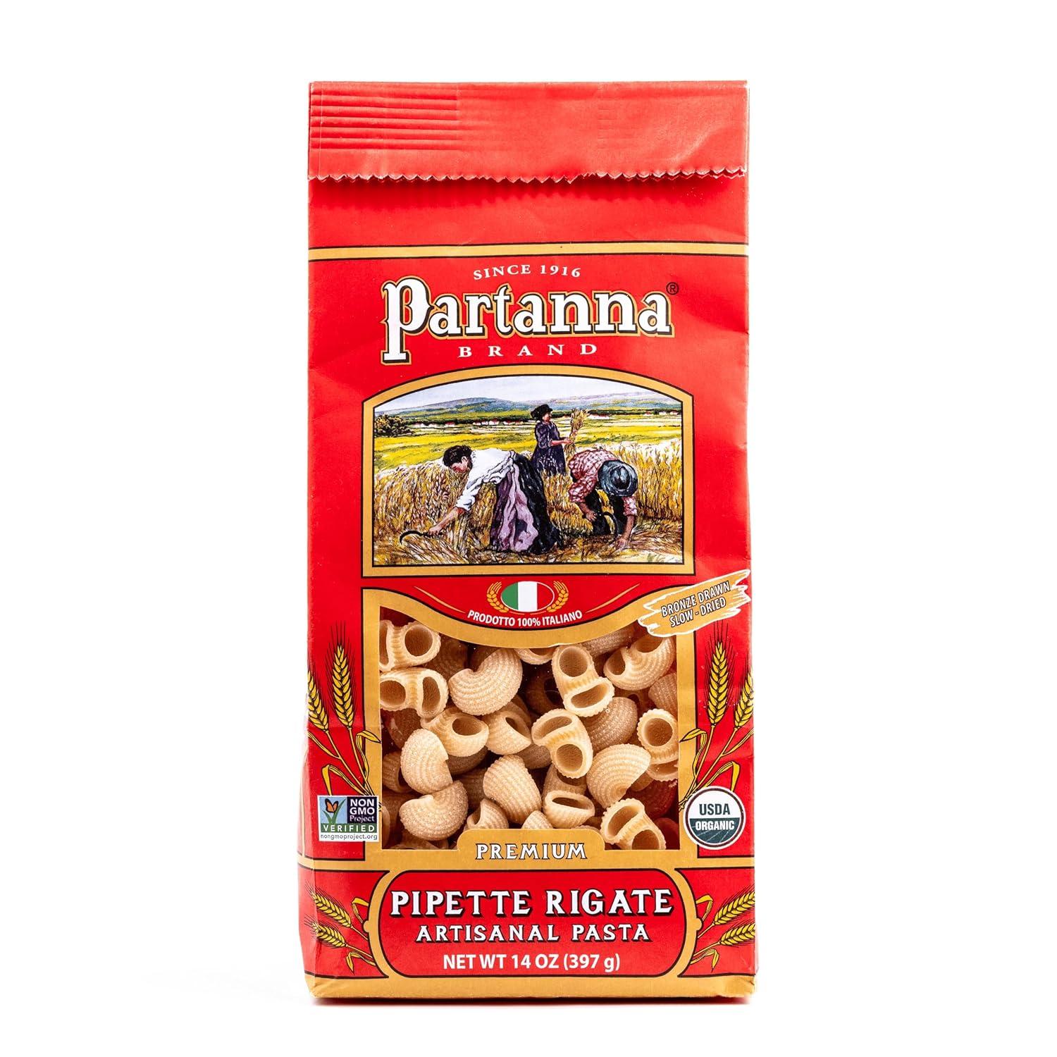 image:imagePartanna Busiate Sicilian Artisanal Pasta Classic Cut Bronze Cut Durum Wheat Semolina NONGMOSlow Dried Made in Italy 16 oz Pack of 6Pipette Rigatte