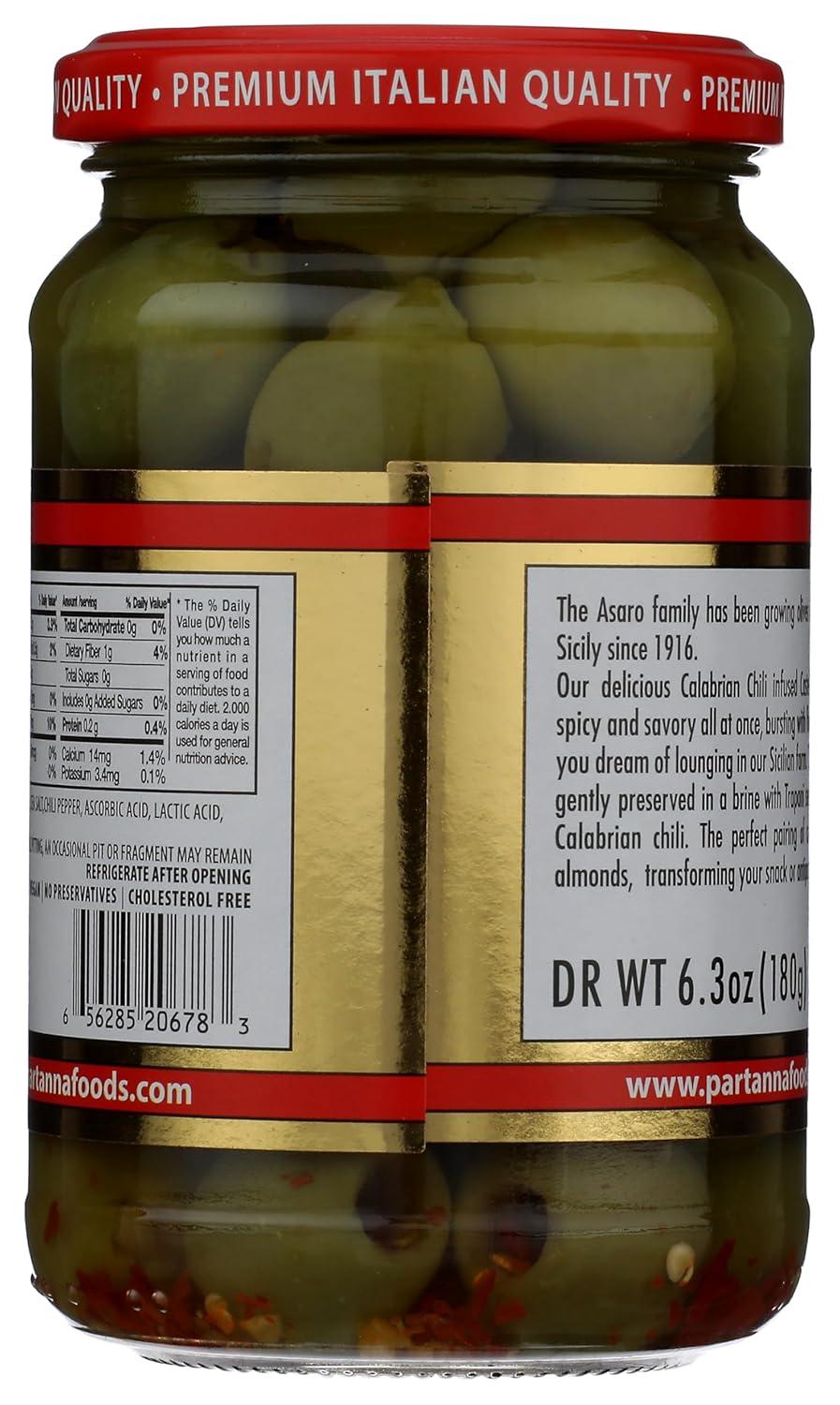 image:imagePartanna Mediterranean Pitted Olive Mix Authentic Sicilian Premium Handpicked SnackingAperitifEntertainingHeartHealthy Keto amp Paleo Product Of Italy 19 oz JarChili Pitted Olives