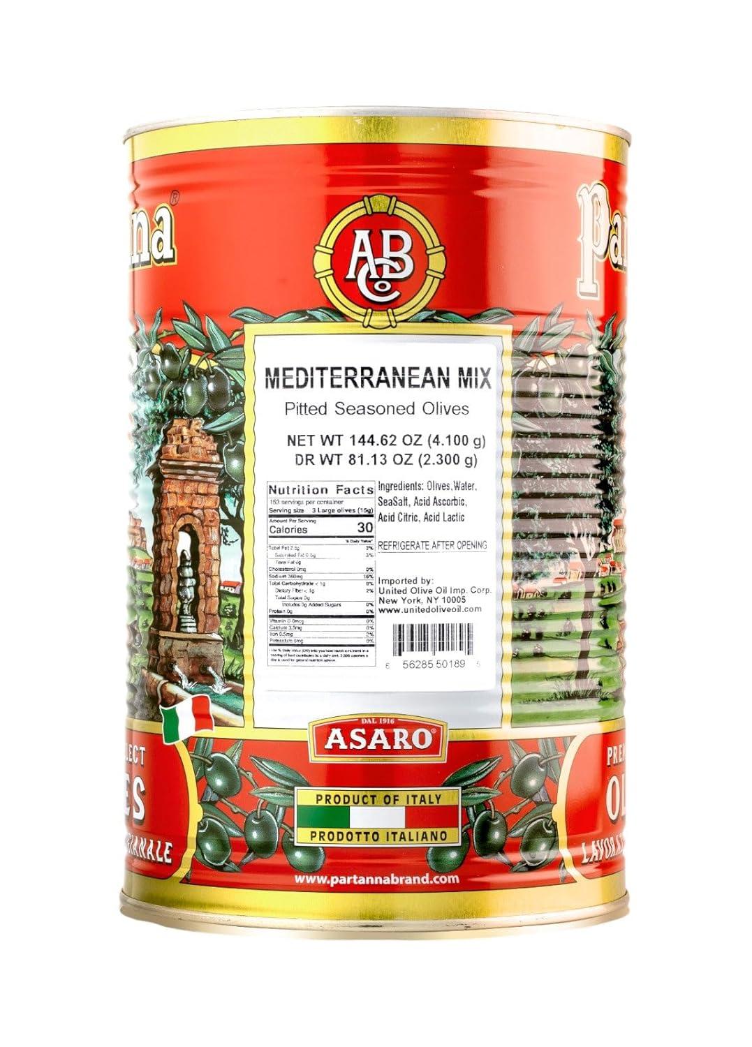 image:imagePartanna Mediterranean Pitted Olive Mix Authentic Sicilian Premium Handpicked SnackingAperitifEntertainingHeartHealthy Keto amp Paleo Product Of Italy 19 oz JarMediterranean Pitted Olive Mix