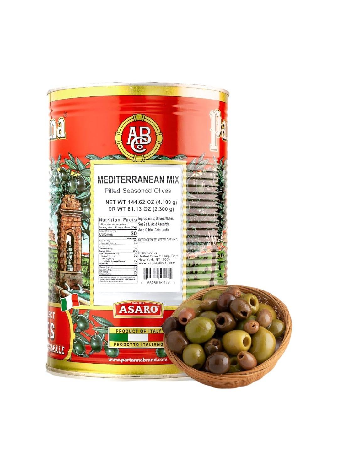 image:imagePartanna Mediterranean Pitted Olive Mix Authentic Sicilian Premium Handpicked SnackingAperitifEntertainingHeartHealthy Keto amp Paleo Product Of Italy 19 oz JarMediterranean Pitted Olive Mix