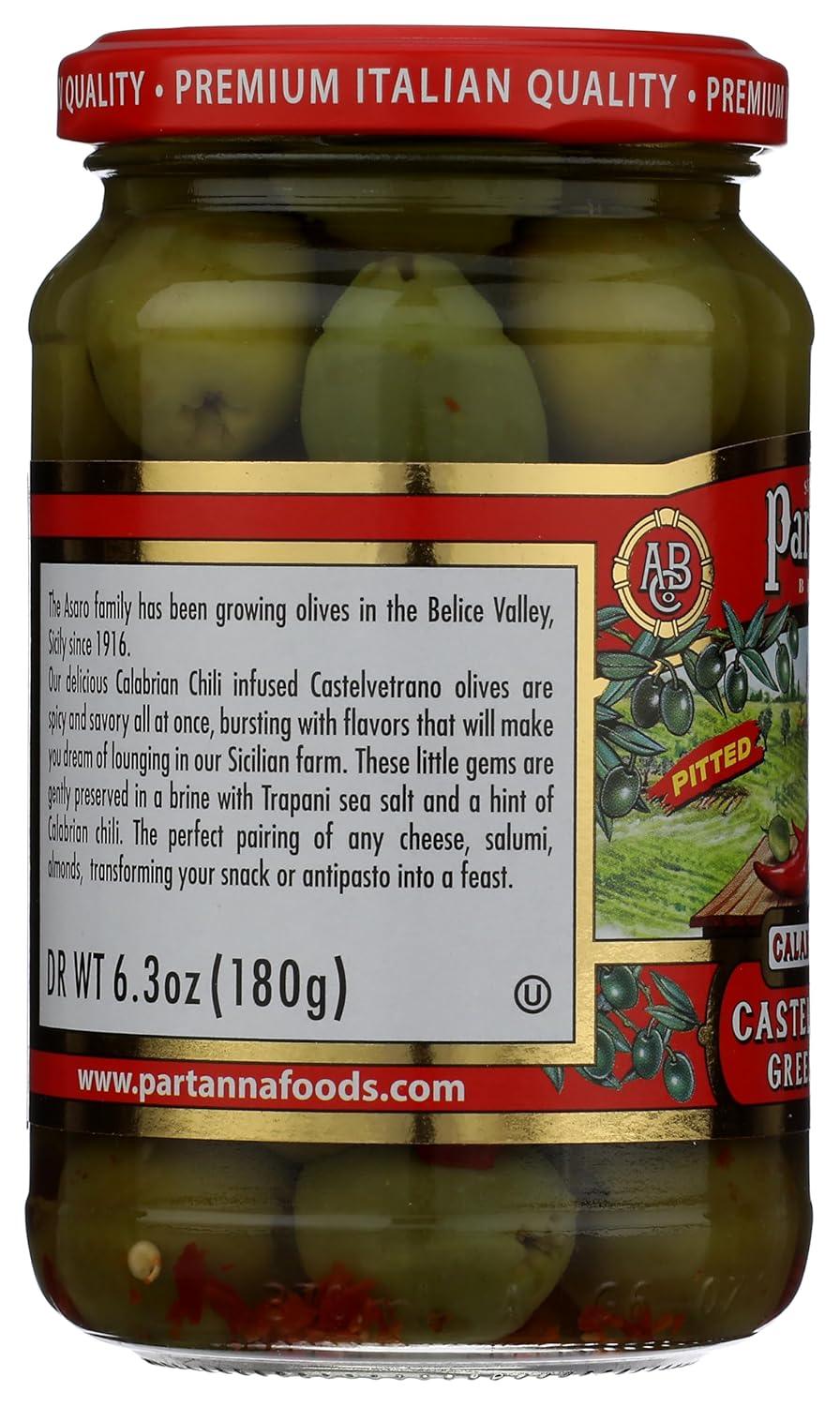 image:imagePartanna Mediterranean Pitted Olive Mix Authentic Sicilian Premium Handpicked SnackingAperitifEntertainingHeartHealthy Keto amp Paleo Product Of Italy 19 oz JarChili Pitted Olives