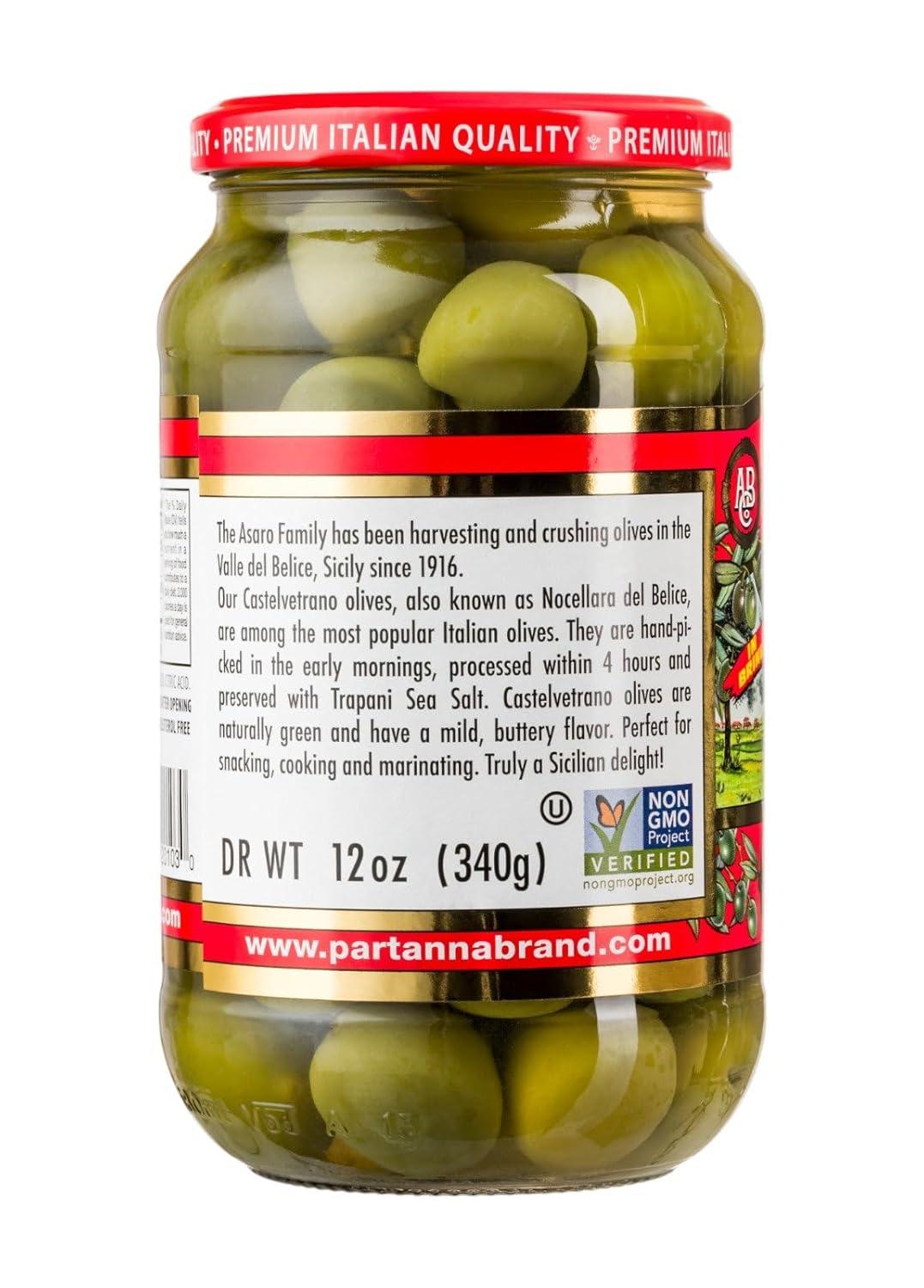 image:imagePartanna Mediterranean Pitted Olive Mix Authentic Sicilian Premium Handpicked SnackingAperitifEntertainingHeartHealthy Keto amp Paleo Product Of Italy 19 oz JarWhole Castelvetrano Olives