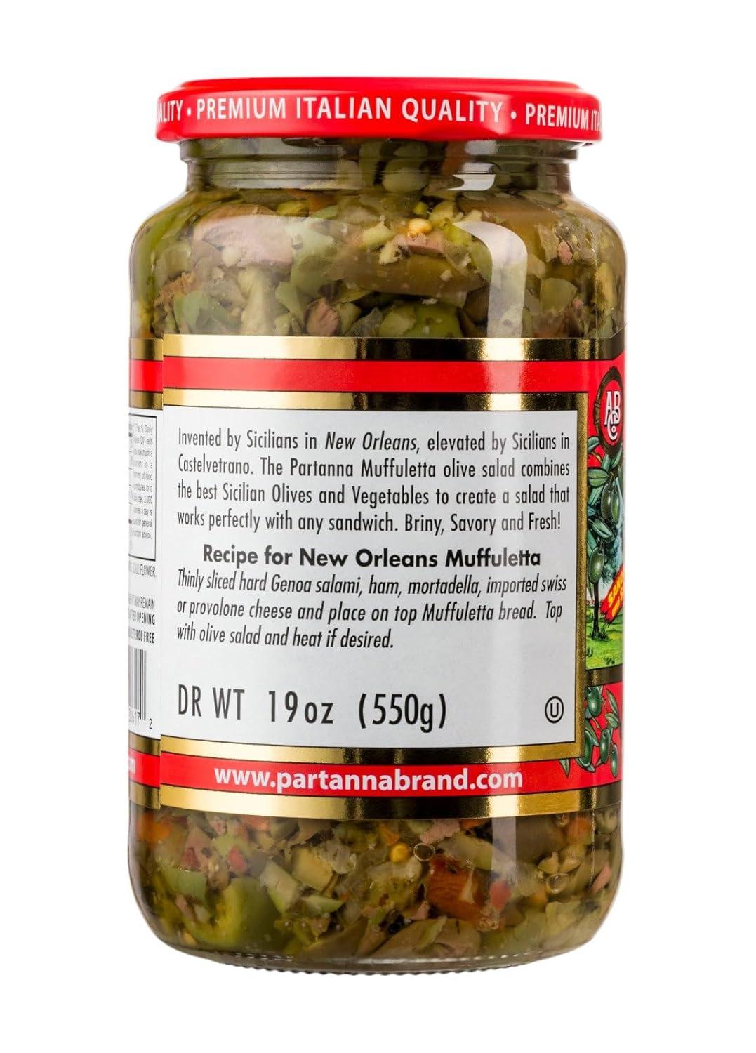 image:imagePartanna Mediterranean Pitted Olive Mix Authentic Sicilian Premium Handpicked SnackingAperitifEntertainingHeartHealthy Keto amp Paleo Product Of Italy 19 oz JarMediterranean Muffuletta Salad