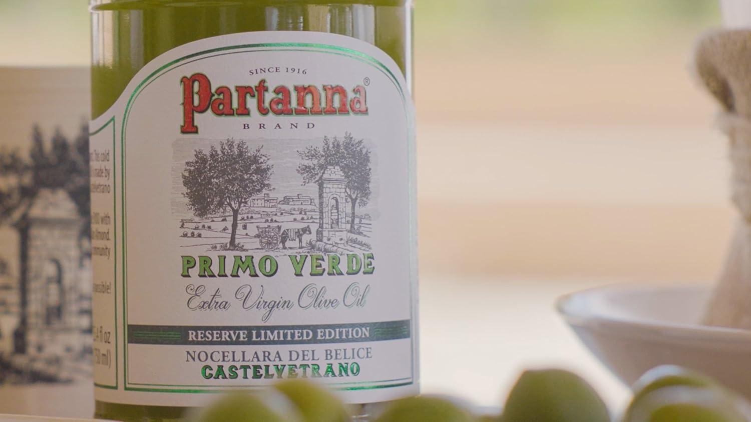 image:imagePrimo Verde Extra Virgin Olive Oil Limited Edition Premium Castelvetrano Oil Harvested in Sicily Pure Authentic Italian Monovarietal Rich in Flavor First Cold Pressed 750 ML Glass