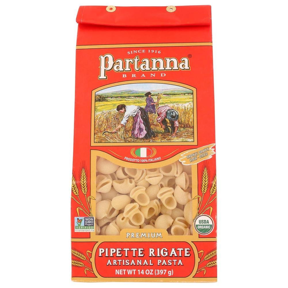 image:imagePartanna Busiate Sicilian Artisanal Pasta Classic Cut Bronze Cut Durum Wheat Semolina NONGMOSlow Dried Made in Italy 16 oz Pack of 6Pipette Rigatte
