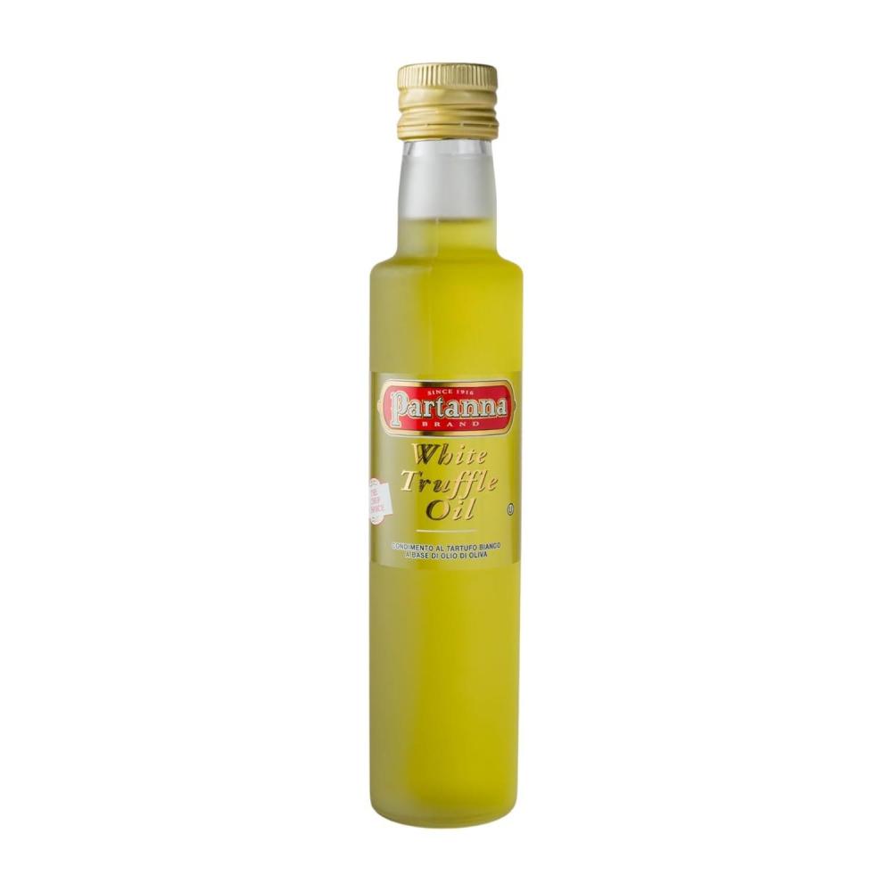 image:imagePartanna Extra Virgin Olive Oil pressed with Sicilian Moro Orange  Premium Flavored Extra Virgin Olive Oil  Harvested in Sicily  Rich in Flavor  First Cold Pressed  845 oz 250 ML GlassWhite Truffle
