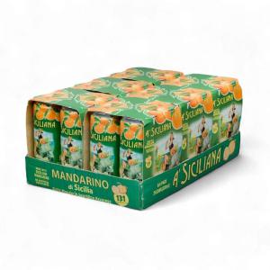 A’ Siciliana Sicilian Drink Melograno – Refreshing and Delicious Italian Soda made with Sicilian Pomegranate – Authentic Imported Italian Beverage – Melograno Soda 24 Pack of 11.15 fl oz Cans(Mandarino)