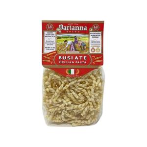 Partanna Busiate Sicilian Artisanal Pasta Classic Cut -Bronze Cut – Durum Wheat Semolina- NON-GMO-Slow Dried – Made in Italy- 16 oz (Pack of 6)(Busiate)