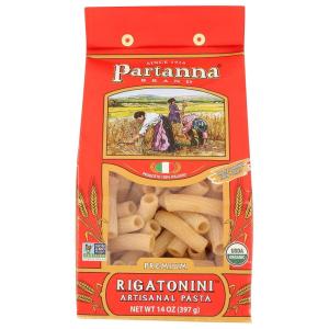 Partanna Busiate Sicilian Artisanal Pasta Classic Cut -Bronze Cut – Durum Wheat Semolina- NON-GMO-Slow Dried – Made in Italy- 16 oz (Pack of 6)(Rigatonini)