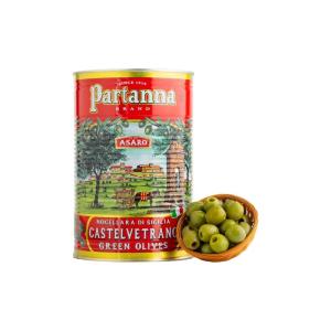 Partanna Mediterranean Pitted Olive Mix – Authentic Sicilian – Premium Handpicked – Snacking-Aperitif-Entertaining-Heart-Healthy- Keto & Paleo- Product Of Italy 19 oz Jar(Pitted Castelvetrano Olives)